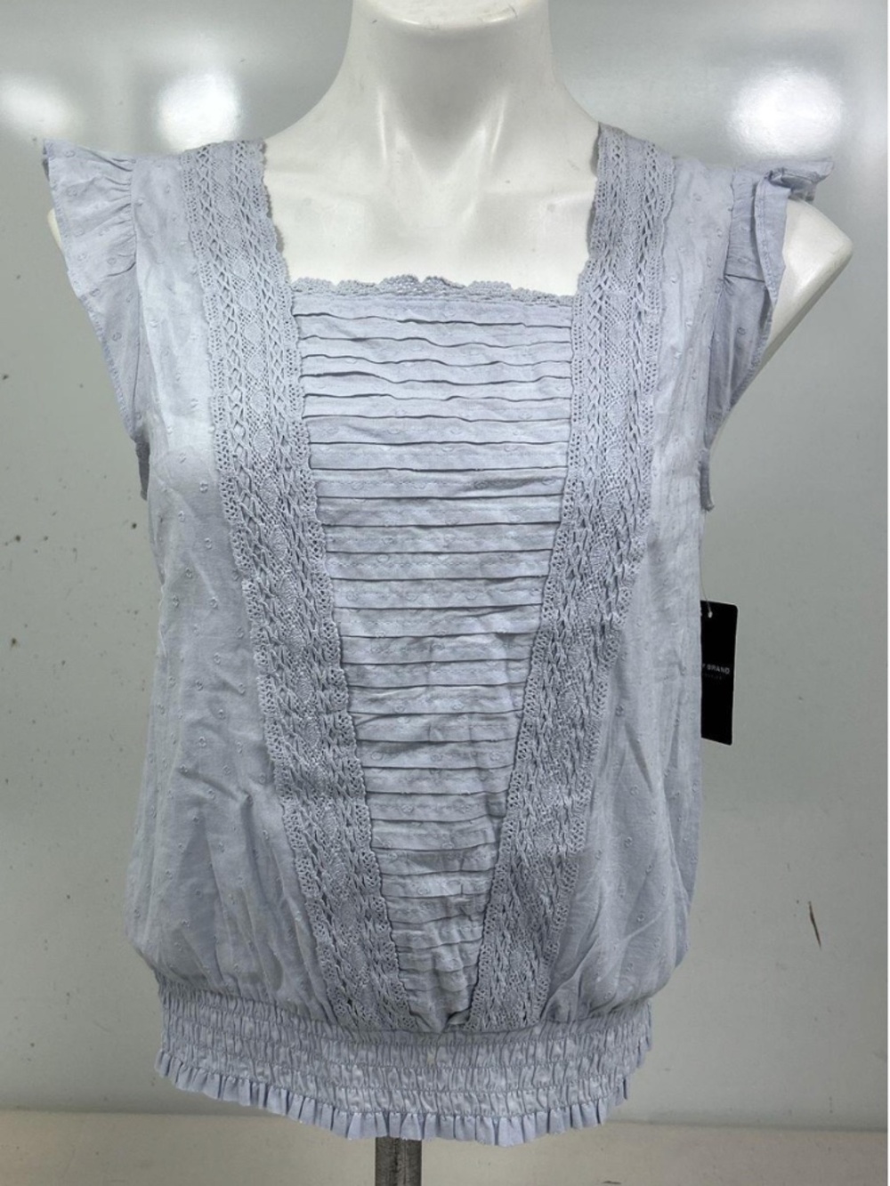 Lucky Brand Boho Blue Top Size S NWT